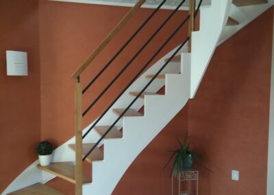 Votre escalier deux quart tournant par Les Sens du Menuisier