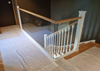 Escalier a l'anglaise avec ballustre tournée